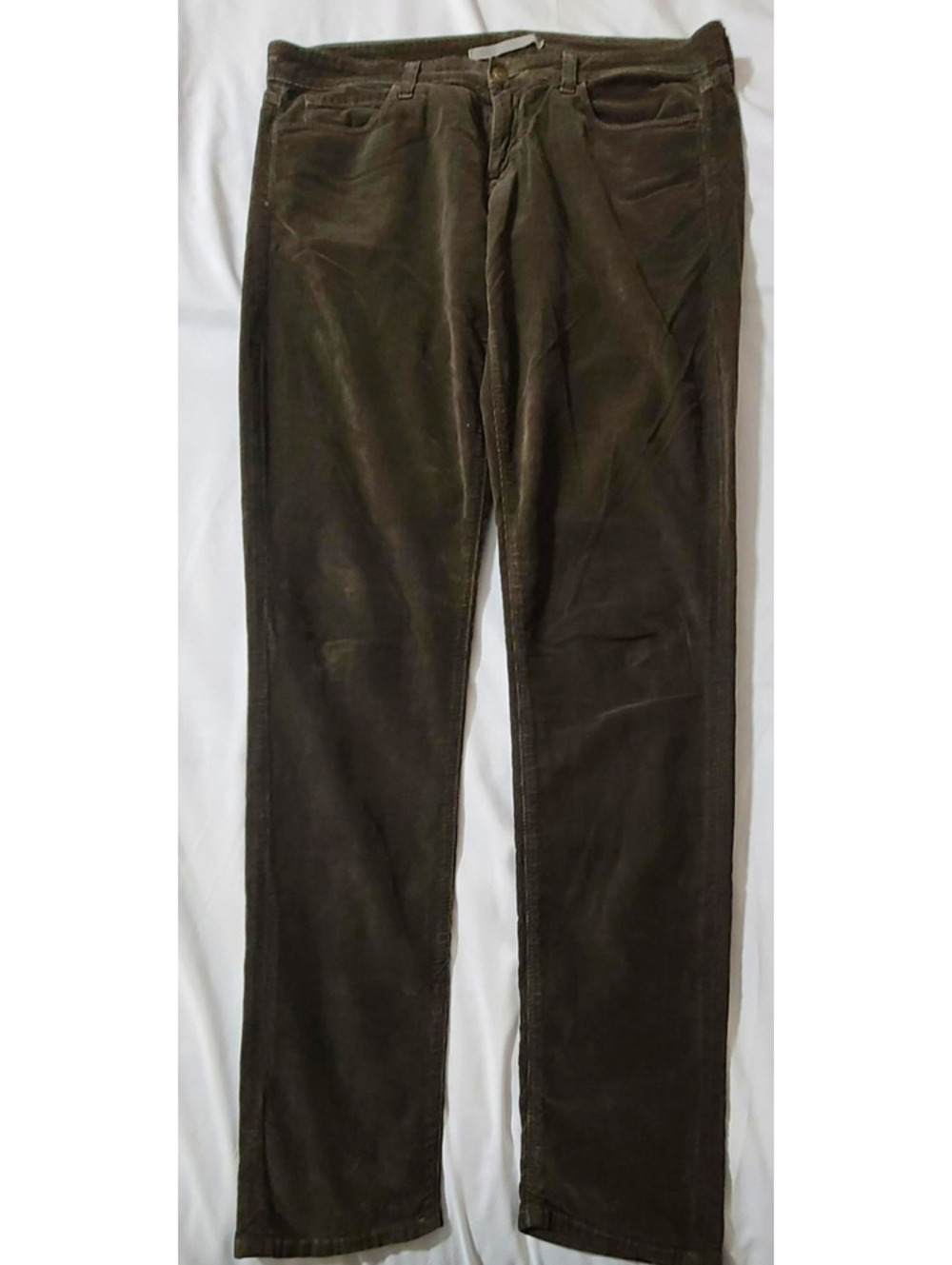 Vince Mens 31 Brown Corduroy Fine-Wale Stretch 5 Pocket Straight Leg Pants